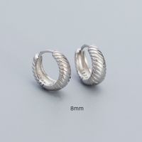 1 Pair Simple Style Twist Sterling Silver Plating Hoop Earrings sku image 1