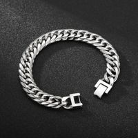 Hip Hop Einfarbig Rostfreier Stahl 18 Karat Vergoldet Armbänder In Masse main image 6