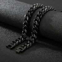 Wholesale Hip-hop Solid Color Stainless Steel Necklace main image 5