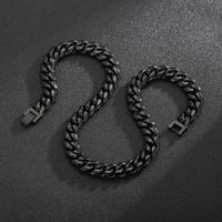 Wholesale Hip-hop Solid Color Stainless Steel Necklace main image 6
