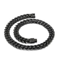 Wholesale Hip-hop Solid Color Stainless Steel Necklace sku image 1