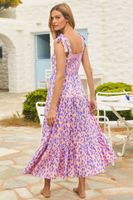 Women's A-line Skirt Fashion U Neck Printing Sleeveless Polka Dots Maxi Long Dress Daily main image 2