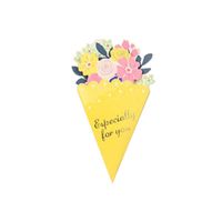 Mother's Day Bouquet Blessing Card Flower Shape Birthday Gift Three-dimensional Creative Card sku image 2