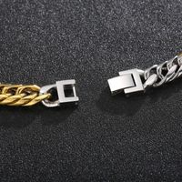 Hip-Hop Solid Color Stainless Steel Chain 18K Gold Plated Men'S Necklace main image 8