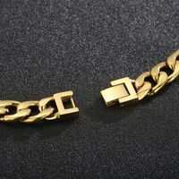Simple Style Solid Color Stainless Steel Plating 18K Gold Plated Men'S Necklace main image 8