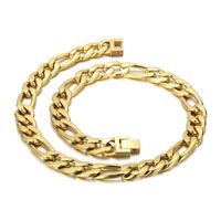 Simple Style Solid Color Stainless Steel Plating 18K Gold Plated Men'S Necklace sku image 3