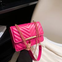 Women's Pu Leather Solid Color Basic Square Flip Cover Shoulder Bag Crossbody Bag main image 1