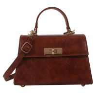 Women's Autumn Pu Leather Vintage Style Handbag sku image 2