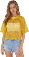 Women's Blouse Short Sleeve T-shirts Patchwork Fashion Solid Color main image 2