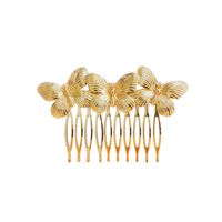New Retro Diamond Hair Comb Inserted Comb Leaves Pearl Fashion Hairpin Wholesale sku image 11