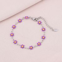 Basic Flower Stainless Steel 18K Gold Plated None Bracelets In Bulk sku image 1