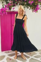 Women's A-line Skirt Vacation Printing Sleeveless Solid Color Maxi Long Dress Holiday sku image 15