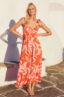 Women's A-line Skirt Vacation Printing Sleeveless Solid Color Maxi Long Dress Holiday sku image 11