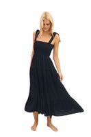 Women's A-line Skirt Vacation Printing Sleeveless Solid Color Maxi Long Dress Holiday main image 5