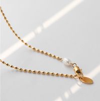 Fashion Water Droplets Titanium Steel Plating Gold Plated Pendant Necklace main image 1