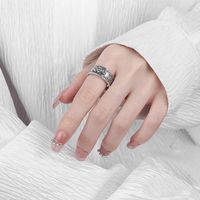 1 Piece Retro Word Sterling Silver Rings main image 3