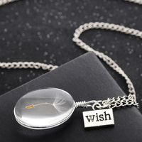 1 Piece Fashion Dandelion Glass Plating Silver Plated Women's Pendant Necklace main image 2