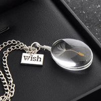1 Piece Fashion Dandelion Glass Plating Silver Plated Women's Pendant Necklace main image 4