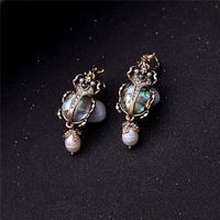 1 Pair Fashion Insect Alloy Inlay Artificial Pearls Rhinestones Women's Drop Earrings main image 1