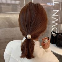 Fashion Round Imitation Pearl Cloth Hair Tie 1 Piece main image 2