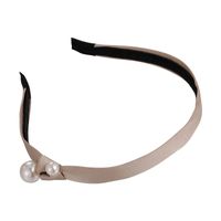 Fashion Solid Color Cloth Inlaid Pearls Hair Band 1 Piece main image 3