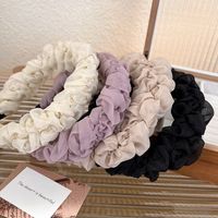 Simple Style Solid Color Gauze Hair Band 1 Piece main image 3