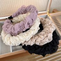 Simple Style Solid Color Gauze Hair Band 1 Piece main image 4