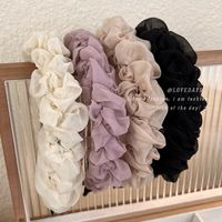 Simple Style Solid Color Gauze Hair Band 1 Piece main image 1