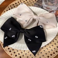 Sweet Bow Knot Artificial Pearl Cloth Hair Clip 1 Piece main image 6