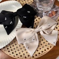 Sweet Bow Knot Artificial Pearl Cloth Hair Clip 1 Piece main image 3