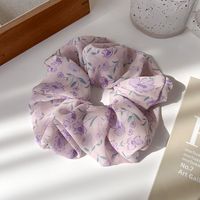 Fashion Flower Cloth Rib-knit Hair Tie 1 Pair sku image 2