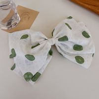 Fashion Polka Dots Bow Knot Cloth Hair Clip 1 Piece sku image 2