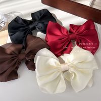 Sweet Solid Color Bow Knot Cloth Hair Clip 1 Piece main image 5