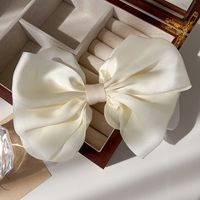 Sweet Solid Color Bow Knot Cloth Hair Clip 1 Piece sku image 1