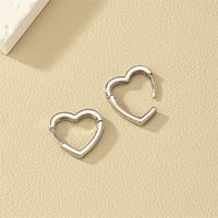 1 Pair Basic Heart Shape Alloy Plating Women's Earrings main image 6