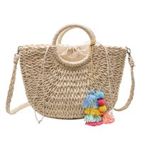 Women's All Seasons Straw Basic Beach Bag sku image 1