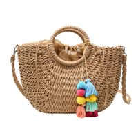 Women's All Seasons Straw Basic Beach Bag sku image 3