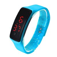 Sports Solid Color Horseshoe Buckle Electronic Kids Watches sku image 5