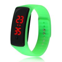 Sports Solid Color Horseshoe Buckle Electronic Kids Watches main image 1