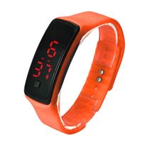 Sports Solid Color Horseshoe Buckle Electronic Kids Watches sku image 7