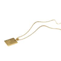 Fashion Letter Square Stainless Steel Plating Pendant Necklace main image 5