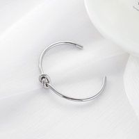 1 Piece Simple Style Solid Color Knot Stainless Steel Plating Bangle main image 5