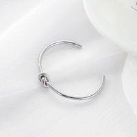 1 Piece Simple Style Solid Color Knot Stainless Steel Plating Bangle sku image 1