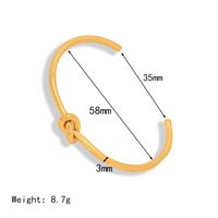1 Piece Simple Style Solid Color Knot Stainless Steel Plating Bangle main image 3