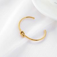 1 Piece Simple Style Solid Color Knot Stainless Steel Plating Bangle main image 2