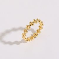1 Piece Simple Style Round Copper Plating 14k Gold Plated Rings main image 4