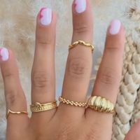 1 Piece Simple Style Round Copper Plating 14k Gold Plated Rings main image 11