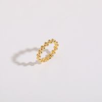 1 Piece Simple Style Round Copper Plating 14k Gold Plated Rings main image 7