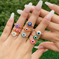 1 Piece Vintage Style Eye Arylic Copper Women's Rings main image 1