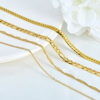 Simple Style Geometric Titanium Steel Plating 18k Gold Plated Necklace main image 1